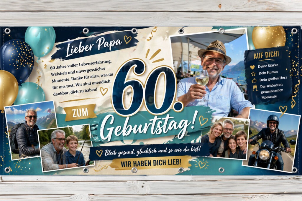 Individuell gestaltetes Geburtstagsbanner im Großformat