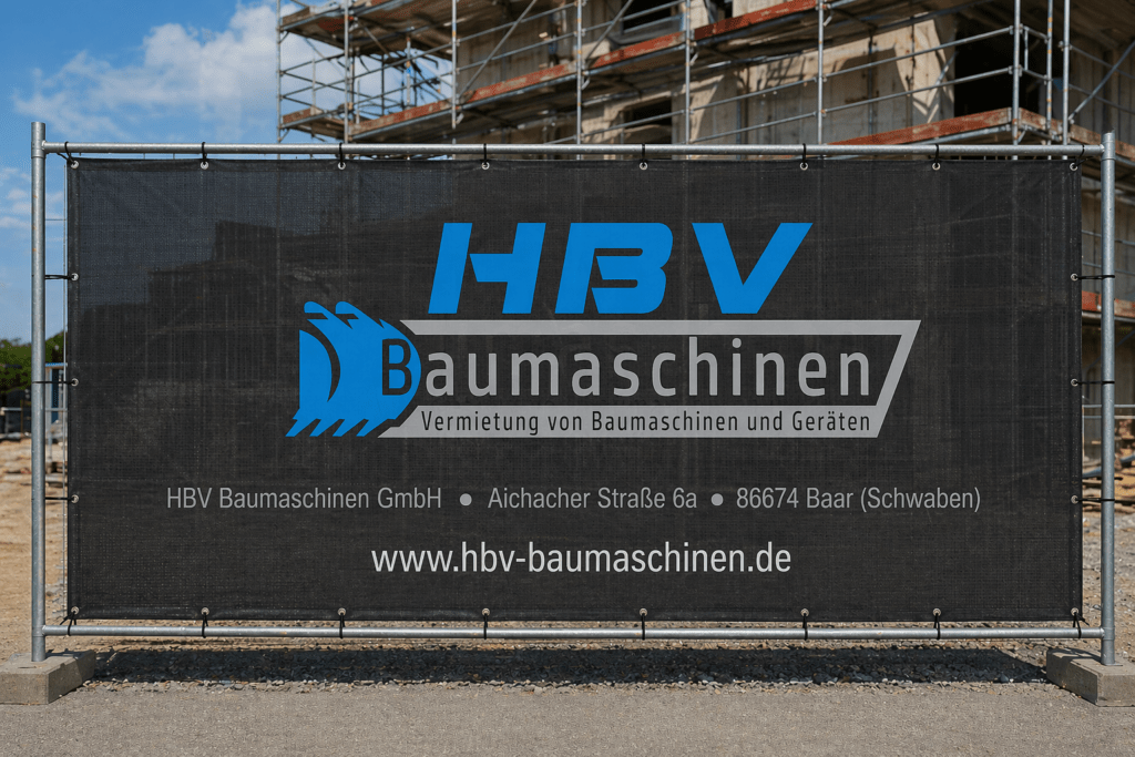 Großformatiges Bauzaunbanner für Werbung und Veranstaltungen und Feste